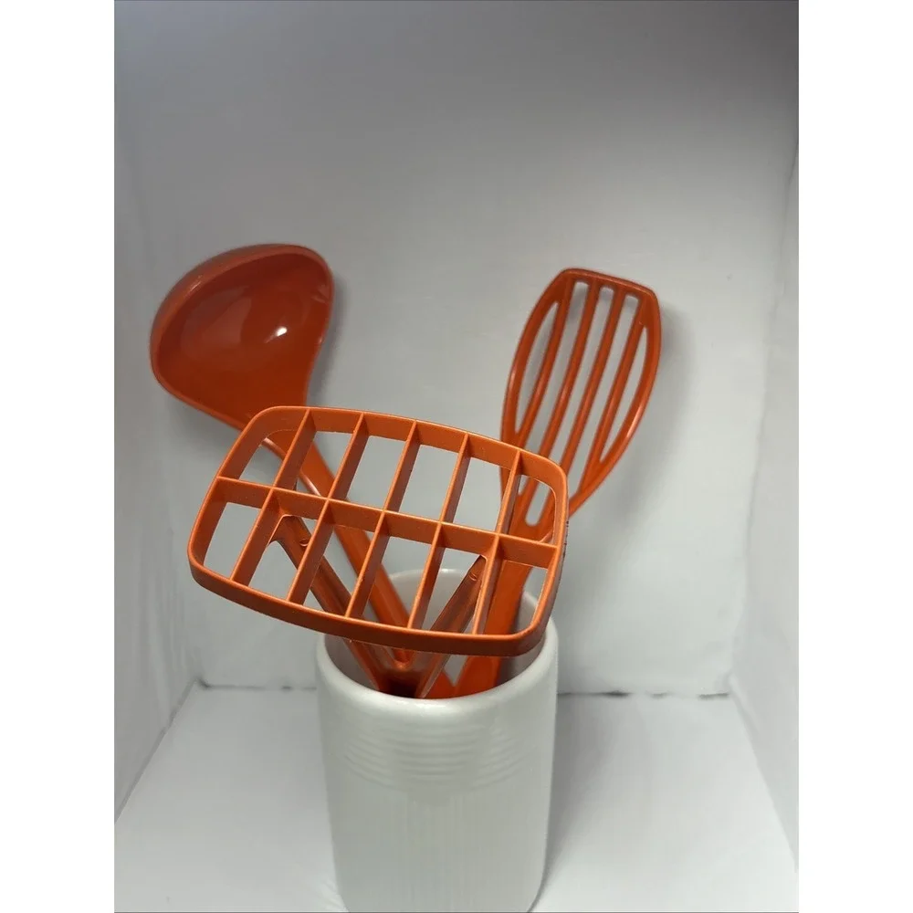 Vintage Foley Nylon Kitchen Utensils Potato Masher, Ladle, Slotted Spoon